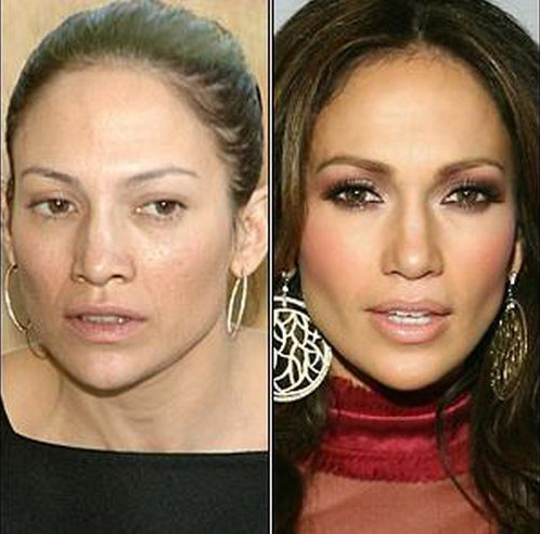 celebrities without makeup8 Celebrities With and Without MakeUp
