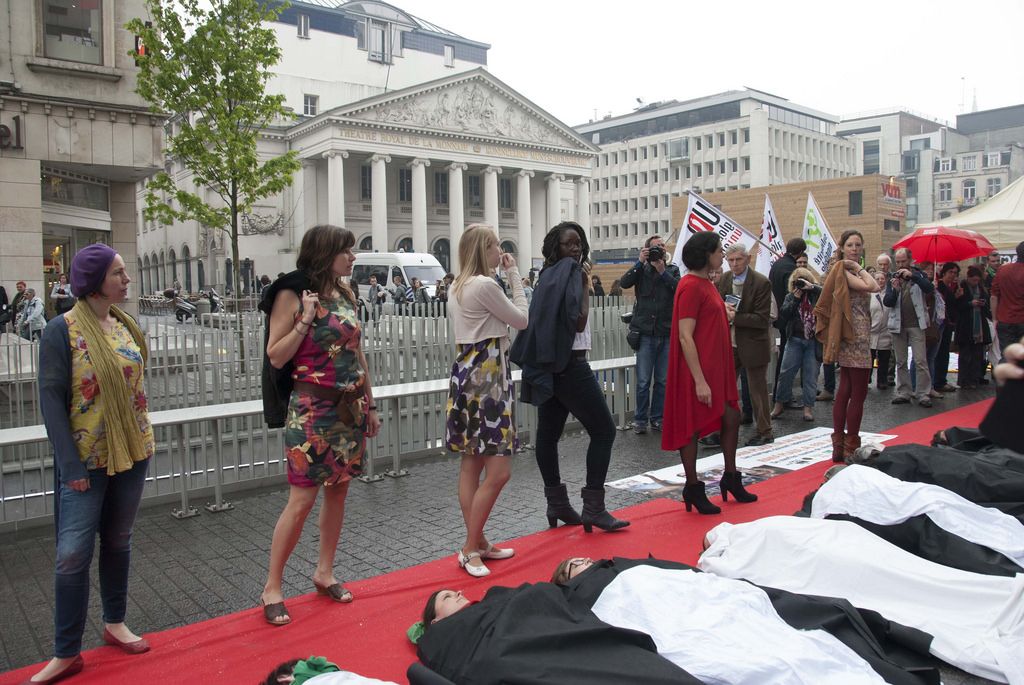 rana plaza3 Rana Plaza Disaster   Protest after One Year in Brussels