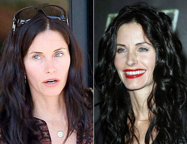 celebrities without makeup5 Celebrities With and Without MakeUp