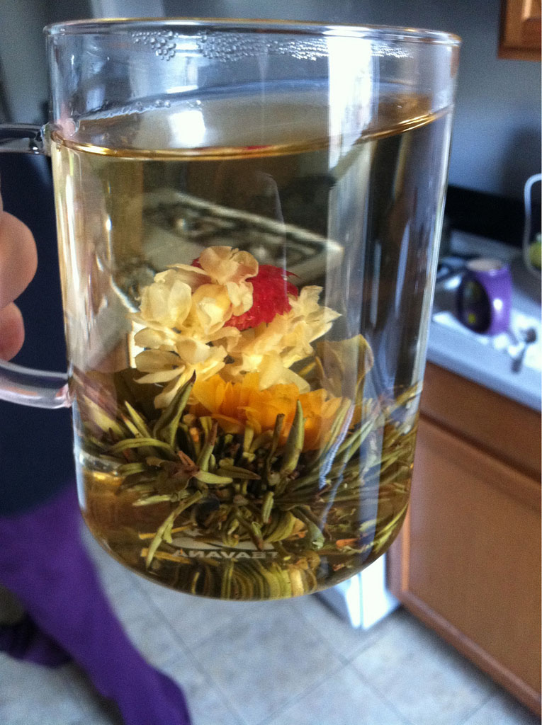 tea flower9 Quite Unusual Blooming Flower Tea