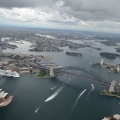 Helicopter flight over Sydney