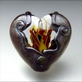 Handmade Lampwork Hearts by Step...