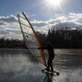 Yachting on a Lake with Ice Boat...