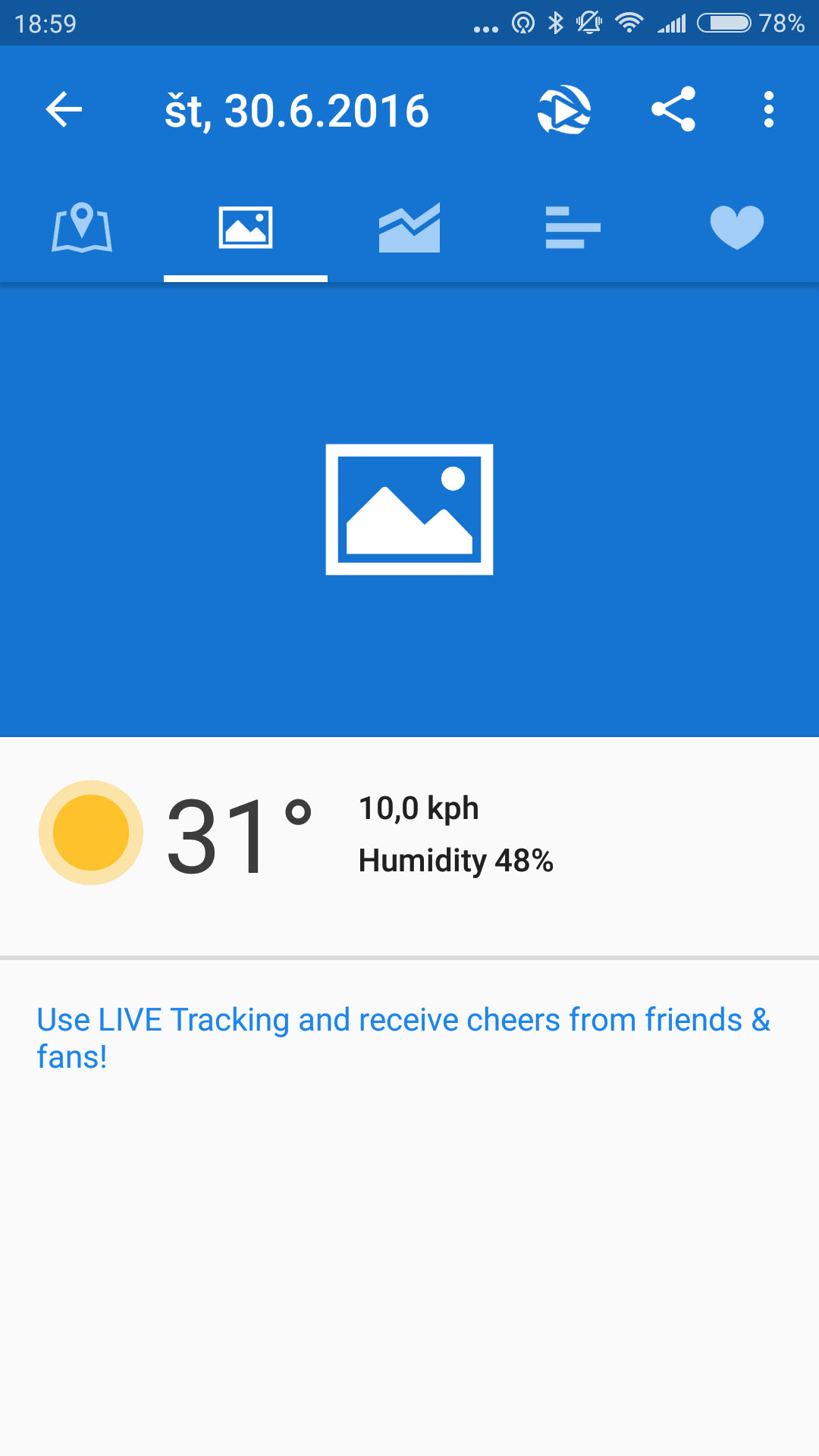 runtastic workout details weather